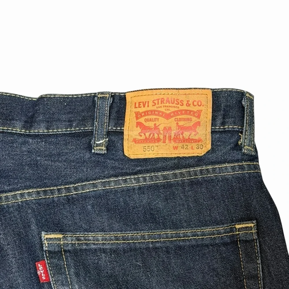 Levi's 550 Relaxed‎ Fit Jeans Dark Wash Men's Size W42 L30